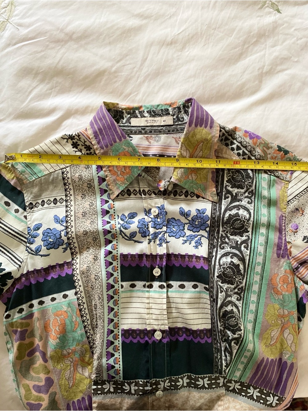 Etro Cotton Blouse Made in Italy Size EU 42 US Small - Picture 5 of 13